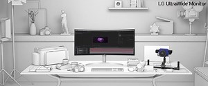 LG 38WN95C-W 38 Inch UltraWide QHD+ IPS Curved Monitor with...