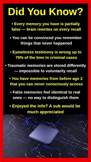 Disturbing Facts About Memory Nobody Tells You 🧠😱