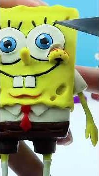 SpongeBob.exe ➤ Slendybob – timelapse. Made from Plastilina Tutorial. ScareTube with Clay #shorts