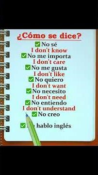 VOCABULARIO BÁSICO EN INGLÉS – APRENDE INGLÉS PARA PRINCIPIANTES 📖🇺🇸🤩 #ingles #aprenderingles