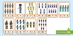 People Who Help Us Peg Counting to 10 Activity