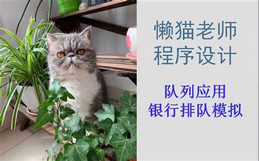懒猫老师-数据结构-(12)队列应用：银行排队模拟(离散事件模拟)