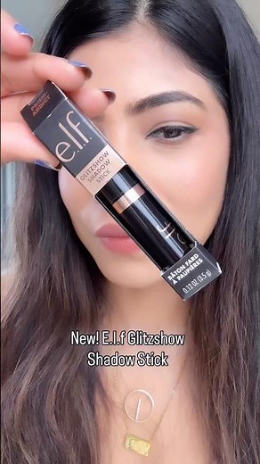 The ‪@elfcosmetics‬ Glitzshow Shadow Stick in Prism Addict #makeupfinds #elfcosmetics #easyeyeshadow