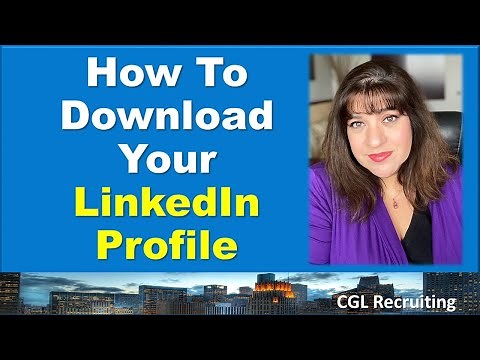 How To Download Your LinkedIn Profile - #linkedIn