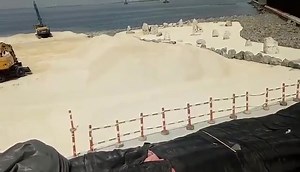 24K views · 848 reactions | WATCH: Workers use a backhoe to dump crushed dolomite along the shoreline of Manila Bay on Wednesday, as part of the P389 million project of the government to rehabilitate the bay. (Video by Edd Gumban/The Philippine STAR) | Philippine Star | Facebook