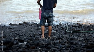 Fisch ausnehmen Stock Video