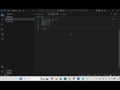 First Python program
