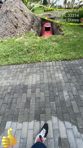 Awesome job done by DH Underground. Missile Bore for a 2” gas line 80’ long under a driveway. 💯👍🏽💯 #missileboring #missilebore #directionalbore #directionaldrill #directionaldrilling #construction #excavator #excavationlife #excavating #undergrounddrilling #undergrounddrill #Gasline