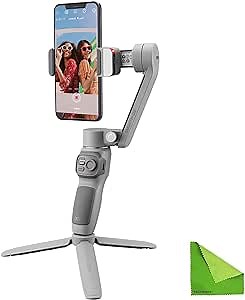 Zhiyun Smooth-Q3 Gimbal Stabilizer for Smartphone Android Cell Phone iPhone Zhi yun q 3-Axis Handheld Gimble Stick w/Tripod Stand LED Fill Light for Tiktok YouTube Vlog Video Kit Face/Object Tracking