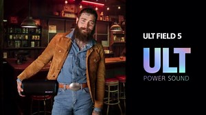 Sony ULT Field 5 Wireless Portable Bluetooth Speaker, IP67 Waterproof, Dustproof, and Rustproof with Enhanced Bass, 25 Hour Battery, 360° Party Light, and Shoulder Strap (SRSULT50B), Black