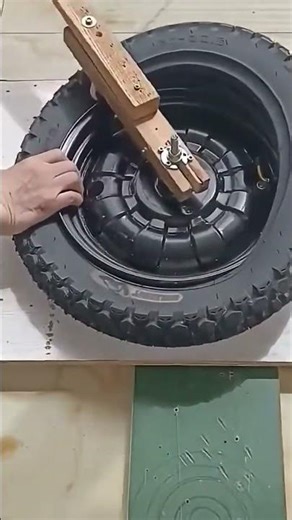 Installation process of car tire