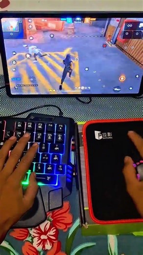 free fire video keyboard and mouse with redmi pad pro 2 5g #mixpro #geekgamer #ggmousepro2 #shorts