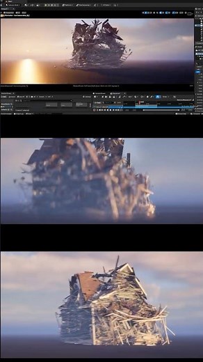 Houdini VFX | UE 5 | Destruction FX | VAT #anamorphic #unrealengine #houdinifx #houdinitutorial #vfx