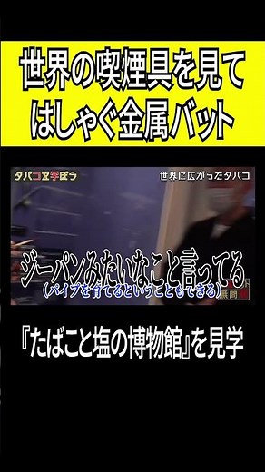 世界の喫煙具を見てはしゃぐ金属バット #short