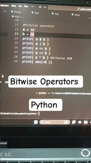 bitwise Operators in python #python