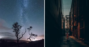 Night Sky at Hadrian's Wall, Sunlit Portrait Earn Win Northern Photography Prize