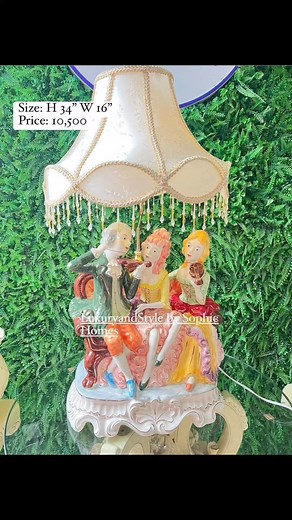 Capodimonte is a style of porcelain and ceramic art that originated in Italy. It is characterized by intricate designs and sculptural elements. Capodimonte lamps are often made with porcelain figurines and ornate bases. They come in various shapes, sizes, and colors, and are often paired with lampshades that complement their design | LuxuryandStyle by Sophie Homes