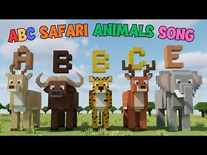 Funny Minecraft Safari ABC Animals! Learn Alphabet with Square Safari Creatures | Little Puppy Learn
