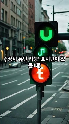 🔥 모르면 딱지! 비보호 좌회전·유턴 안전하게 하는 법! 🚔🚦#상시 유턴 #표지판 #신호등 #비보호 #shorts