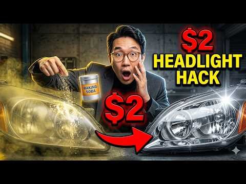 $2 Baking Soda RESTORES Any Foggy Headlight PERMANENTLY. Car Dealers PRAY You Never Watch This