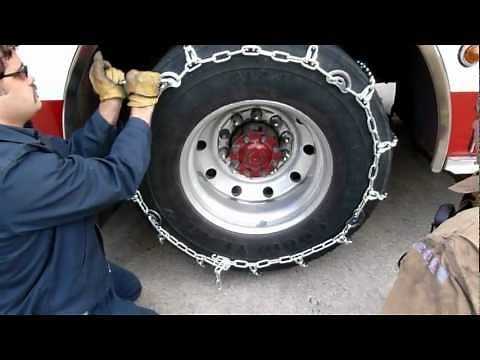 TireChain.com---Truck With Cam Tire Chains Installation