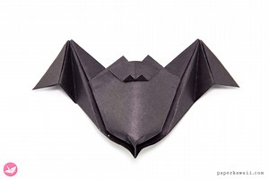 Spooky Origami Bat For Halloween Tutorial - Paper Kawaii