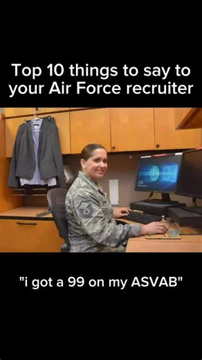SSgt Katipunan (KP) on Instagram: "Best things to say to your air force recruiter #airforce #military #recruiter #recruitment #funny #transitions"