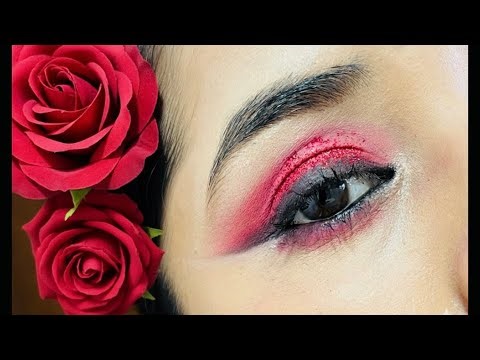 Red Eyemakeup Tutorial / Red Glittery Eyes
