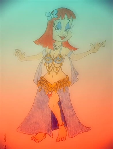 Jeff Walker on Instagram: "Elmyra Duff is a full-grown, mesmerizing, belly dancing Tiny Toon! ❤️💕💕❤️ #elmyraduff #tinytoons #tinytoonadventures #warnerbros #bellydance"