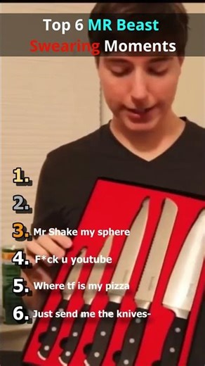 Top6 Mr Beast swearing moments🤣