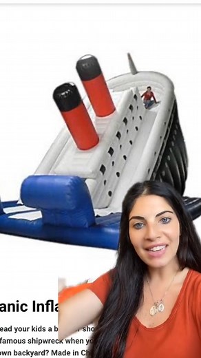 1.7K views · 31 reactions | Let’s spill the tea on the Titanic Inflatable Slide #storytime #reels #tragedy #titanic #kids #inflatableslide | Marianne Nafsu | Facebook