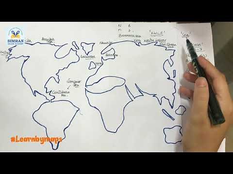 Tricks to remember important Oceans and Seas of the World, Geography world mapping series.