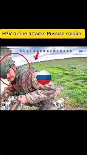 Ukrainian FPV Drone Attacks Russian Soldier #Ukraine #Russia #FPVDrone #DroneStrike