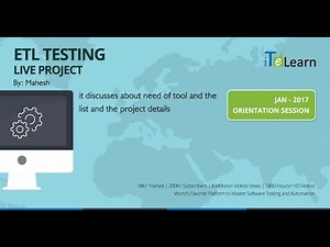 ETL Testing Live Project Orientation Session for Beginners