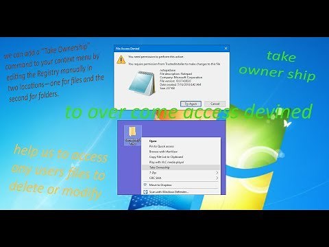 How to Add “Take Ownership” to the Right Click Menu in Windows Explorer
