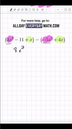 How to subtract polynomials!