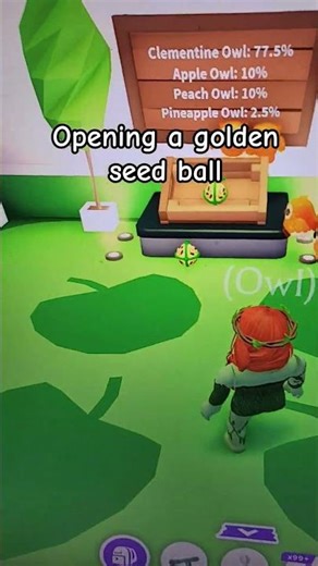 opening a golden seed ball in adopt me #adoptme #roblox #owl