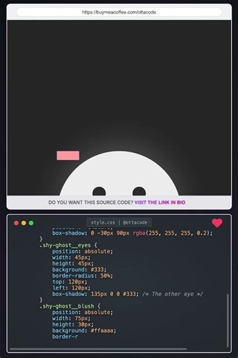 This is a charming and interactive animation created purely with HTML and CSS. #uidesign #coding