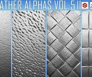ArtStation - 20 Leather Alphas Vol.5 (ZBrush, Substance, 2K) | Brushes
