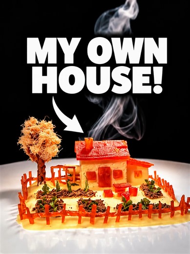 My Wife Kicked Me Out... So I BUILT My Own House! #foodtok #finedine #foodart #precision #fyp