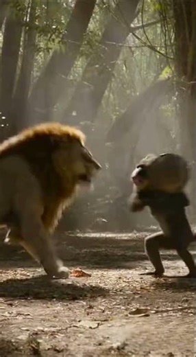 Lion Attacks but the Mandrill Fights Back with a Frying Pan! 🦁🍳🐒