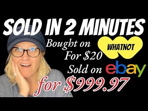 Buys on WHATNOT for $20 Sells on ebay for $999.97 BIG MONEY BOLOs