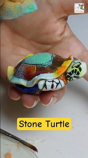 DIY Stone Turtle | Easy River Rock & Clay Craft Idea for Home Décor #art #clayart #diy #painting