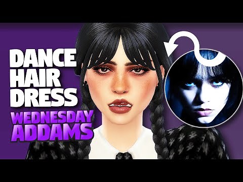 30+ Ultimate Wednesday Addams CC Links for the Sims 4! [Dress, Hair, Dance, ...]