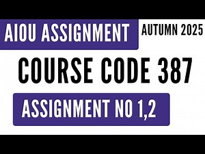 AIOU Code 387 English Compulsory II (انگریزی لازمی) Solved Assignment No.1 & 2 Autumn 2025 HSSC I.Co