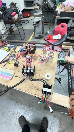 Phase converter first start up was a success! #restoration #cncmill #welding #machinist #cnc