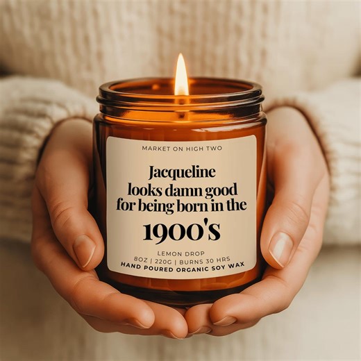 Personalized Birthday Gift | Born in the 1900's Candle | Funny Birthday Gifts for Friends and Coworkers | Eco-friendly 100% Soy Candle - Etsy