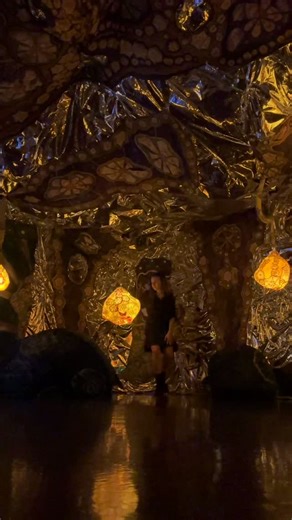 Laurie Shapiro on Instagram: "I like creating spaces that feel safe, comforting, soft - I feel this is the magic of working with “analog” mediums : that even in maximist environments a space can evoke peace and grounding. #immersiveart #expandedpainting #artprocess #installationart #artstudio #artmaking #psychedelicart #artinstallation #artmuseum #spiritualart #sacredspace"