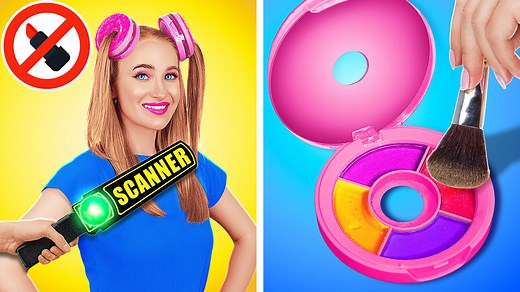 Sneaking Makeup at School | New Hacks to Become A Beauty and Camouflage Queen