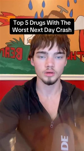 Zach Minnich on Instagram: "These five substances have the worst next day crash. I share for educational purposes only. #addiction #addictionawareness #sobrietyjourney #addictionrecovery"